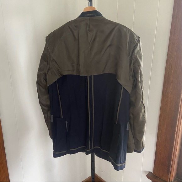 Allen Edmonds Blue Wool Classic 2 Button Sport Coat Blazer Jacket Mens 40R *NOTE - Picture 4 of 10